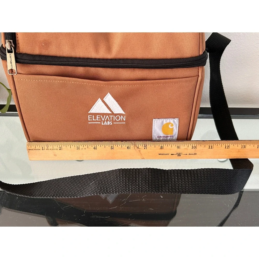 Carhartt Vertical Lunch Cooler Bag Brown Elevation Labs Insulated Lunch Box